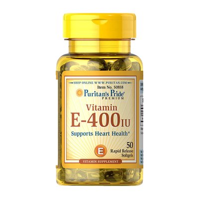 Vitamin E-180 mg (400 IU) (50 softgels) 000011481 фото