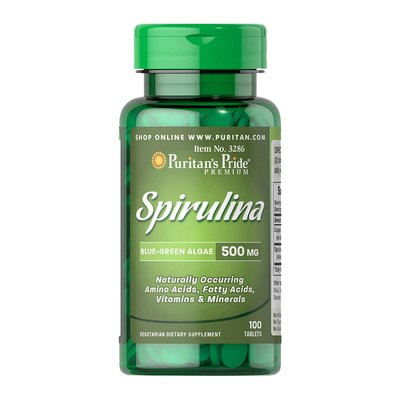 Spirulina 500 mg (100 tablets) (100 tablets) 000011568 фото