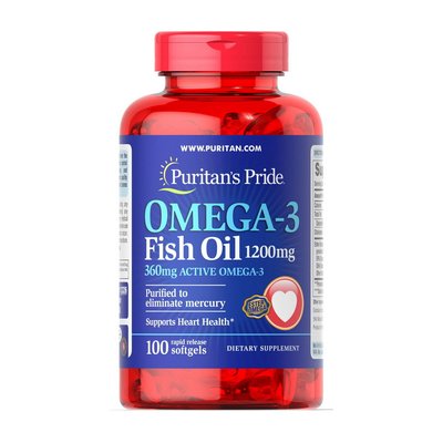 Omega-3 Fish Oil 1200 mg (100 softgels) 000007597 фото
