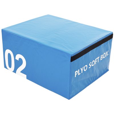 Бокс плиометрический мягкий (1шт) Zelart FI-5334-2 SOFT PLYOMETRIC BOXES (EPE, PVC, р-р 70х70х45см, синий) FI-5334-2 фото