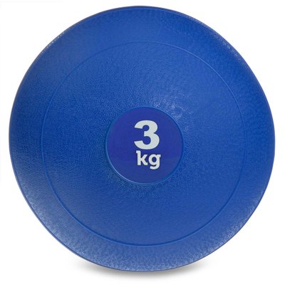 Мяч набивной слэмбол для кроссфита Record SLAM BALL FI-5165-3 3кг (резина, минеральный наполнитель, d-23см, синий) FI-5165-3 фото