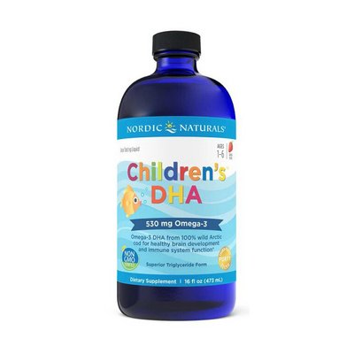 Children's DHA 530 mg Omega-3 (473 ml, natural strawberry) 000020484 фото