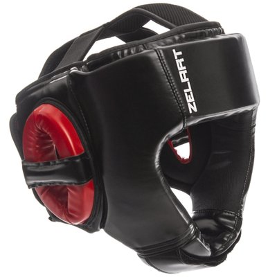 Шлем боксерский открытый PU ZELART BO-1349 (р-р M-XL, цвета в ассортименте) BO-1349_Черный_M фото