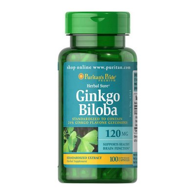 Ginkgo Biloba 120 mg (100 caps) 000011575 фото