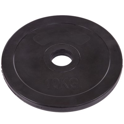 Блины (диски) обрезиненные d-52мм SHUANG CAI SPORTS ТА-1447 10кг (металл, резина, черный) TA-1447-10B фото