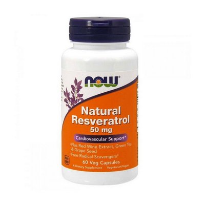Natural Resveratrol 50 mg (60 veg caps) 000017307 фото