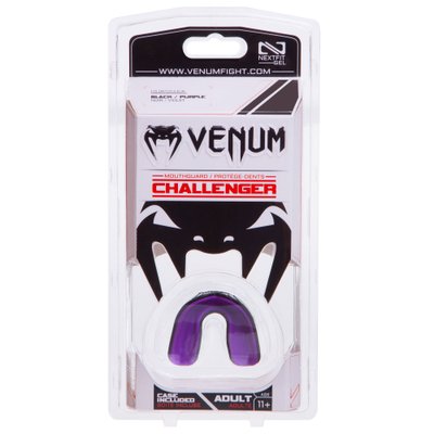 Капа боксерская односторонняя (одночелюстная) VENUM CHALLENGER VN0618 (термопластик, цвета в ассортименте) VN0618_Черный-фиолетовый фото