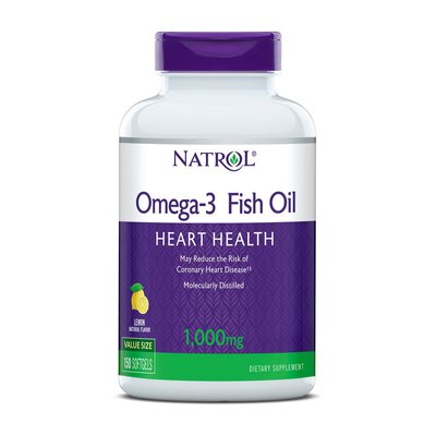 Omega-3 Fish Oil 1000 mg (150 softgels, lemon) 000017302 фото