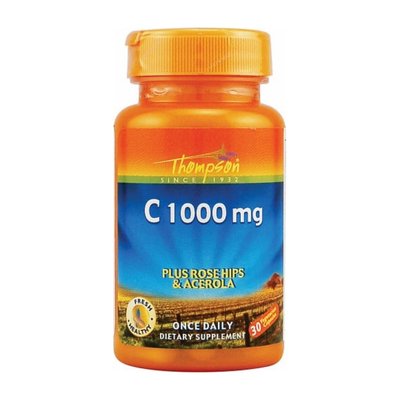 C 1000 mg plus rose hips and acerola (30 veg caps) 000021196 фото