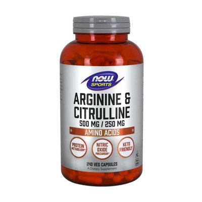 Arginine & Citrulline 500 mg/250 mg (240 veg caps) 000020341 фото