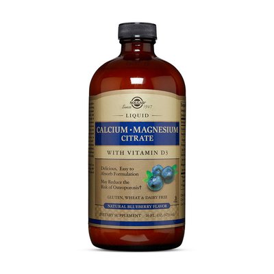 Calcium Magnesium Citrate with vit D3 (473 ml, natural blueberry) 000017531 фото