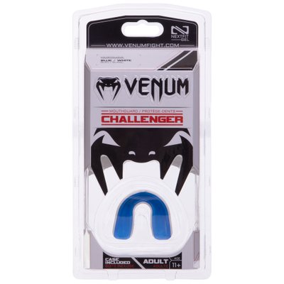 Капа боксерская односторонняя (одночелюстная) VENUM CHALLENGER VN61 (термопластик, цвета в ассортименте) VN61_Белый-синий фото