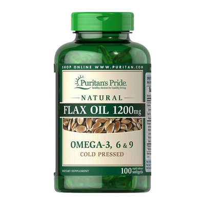 Flax Oil 1200 mg Omega 3-6-9 (100 softgels) 000011583 фото