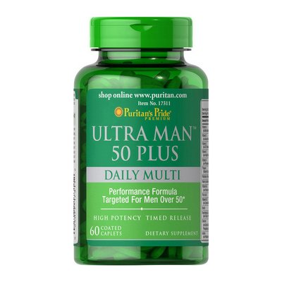 Ultra Man 50 Plus Daily Multi time release (60 caplets) 000011598 фото