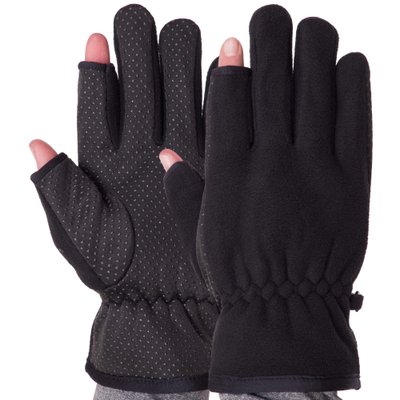 Перчатки для охоты и рыбалки, перчатки спиннингиста SP-Sport BC-9241 (PL, нейлон, флис, размер универсальный, цвета в ассортименте) BC-9241_Черный_L фото