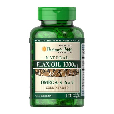 Flax Oil 1000 mg Omega 3-6-9 (120 softgels) 000011865 фото