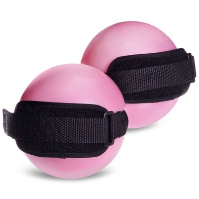 Мяч утяжеленный с манжетом (2x1,5LB) PRO-SUPRA WEIGHTED EXERCISE BALL 030-1_5LB (резина, d-11, розовый) 030-1_5LB фото