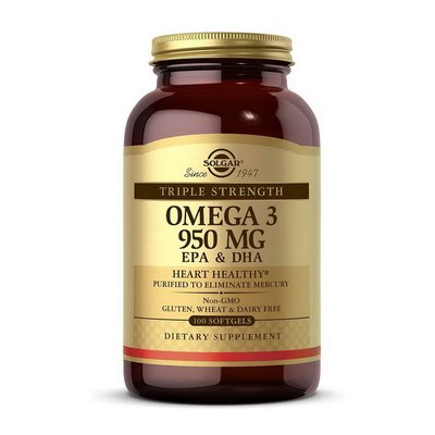 Omega 3 950 mg EPA & DHA (100 softgels) 000019650 фото