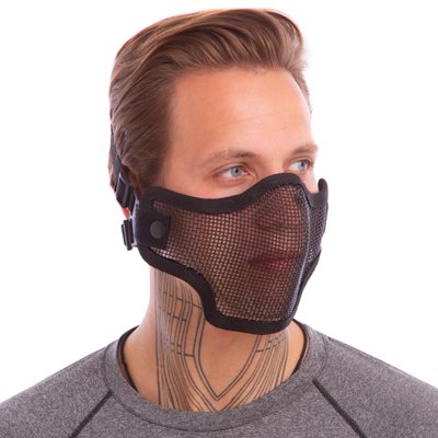 Защитная маска пол-лица из стальной сетки для пейнтбола SP-Sport CM01 (сталь, р-р регул., цвета в ассортименте) CM01_Черный фото