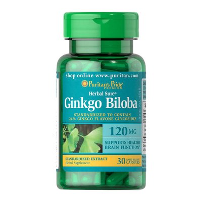 Ginkgo Biloba 120 mg (30 caps) 000011573 фото