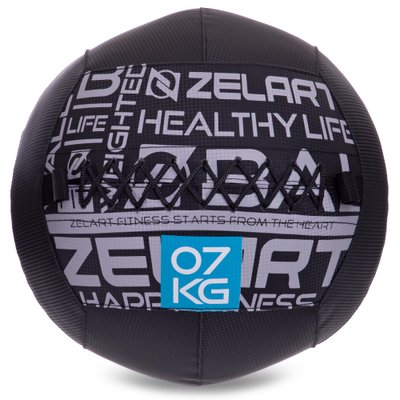 Мяч набивной для кроссфита 7кг Zelart FI-2637-7 (MD1293-7) (PVC, PP, резина, d-35см, черный) FI-2637-7 фото