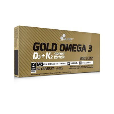 Gold Omega 3 D3+K2 sport edition (60 caps) 000012534 фото