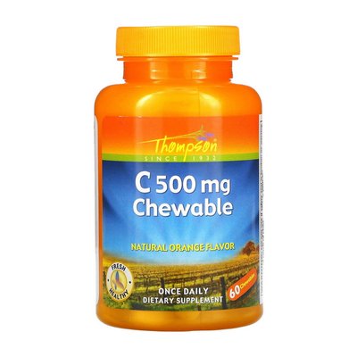 C 500 mg Chewable (60 chewables, orange) 000021178 фото