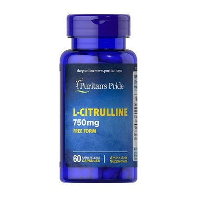 L-Citrulline 750 mg free form (60 caps) 000007927 фото