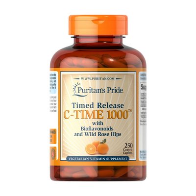 C-1000 mg Timed Release with bioflavonoids and wild rose hips (250 caplets) 000017707 фото