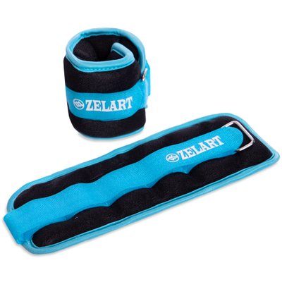 Утяжелители-манжеты для рук и ног Zelart FI-2502-1 (2 x 0,5кг) (нейлон,метал.шарики, цвета в ассортименте) FI-2502-1_Синий фото