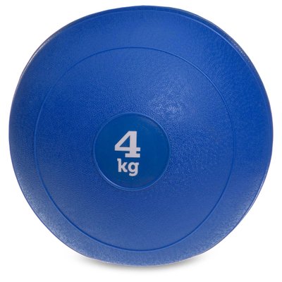 Мяч набивной слэмбол для кроссфита Record SLAM BALL FI-5165-4 4кг (резина, минеральный наполнитель, d-23см, синий) FI-5165-4 фото