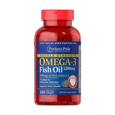 Omega-3 Fish Oil 1200 mg double strength (180 softgels) 000015312 фото