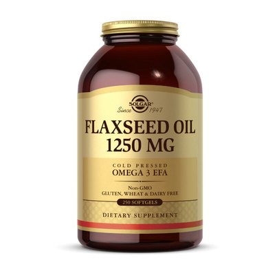 Flaxseed Oil 1250 mg (250 softgels) 000020549 фото