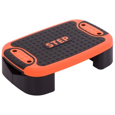Степ-платформа 4 IN 1 MUTIFUCTIONAL STEP Zelart FI-3996 (PP, TPR, р-р 53Lx36Wx14Hсм, черный-оранжевый) FI-3996 фото