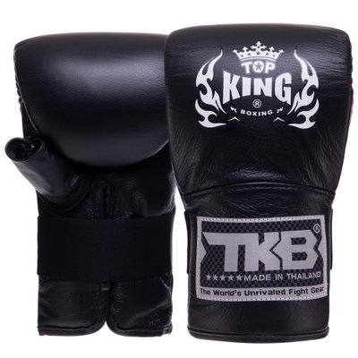 Снарядные перчатки с открытым большим пальцем Кожа TOP KING Pro TKBMP-OT (р-р S-XL, цвета в ассортименте) TKBMP-OT_Черный_L фото