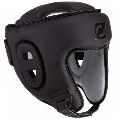 Шлем боксерский открытый с усиленной защитой макушки кожаный Zelart VL-3322 (р-р S-XL, черный) VL-3322_S фото