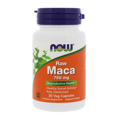 Raw Maca 750 mg (30 veg caps) 000015114 фото