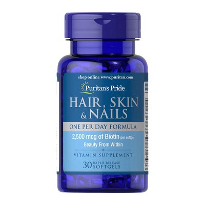 Hair, Skin & Nails One Per Day Formula (30 softgels) 000011590 фото