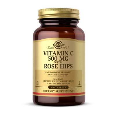 Vitamin C 500 mg with Rose Hips (100 tabs) 000021704 фото