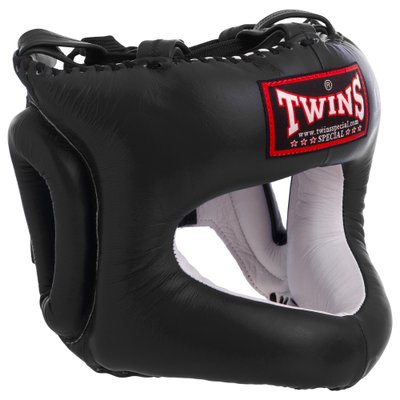 Шлем боксерский с бампером кожаный TWINS HGL9 (р-р M-XL, цвета в ассортименте) HGL9_Черный_L фото