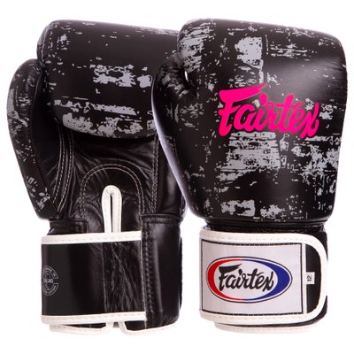Перчатки боксерские кожаные на липучке FAIRTEX BGV1-DARKCL DARK CLOUD (р-р 10-16oz, черный) BGV1-DARKCL_10_унции фото