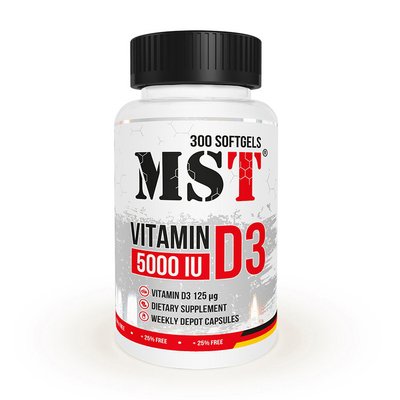 Vitamin D3 5000 IU (125 mcg) (300 softgels) 000020691 фото