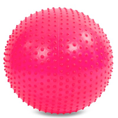Мяч для фитнеса (фитбол) массажный 55см Zelart FI-1986-55 (PVC, 900г, цвета в ассор,ABS технолог) FI-1986-55_Розовый фото