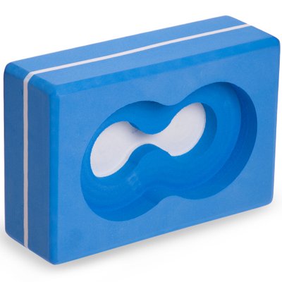 Блок для йоги (кирпич для йоги) с отверстием Record FI-5163 (EVA, р-р 23х15х7,5см, цвета в ассортименте) FI-5163_Синий фото