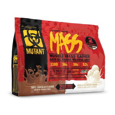 Mutant Mass 2 Flavours one bag (2,72, triple chocolate & vanilla ice cream) 000024454 фото