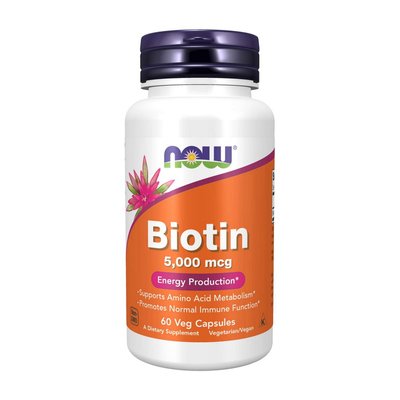 Biotin 5,000 mcg (60 veg caps) 000007107 фото