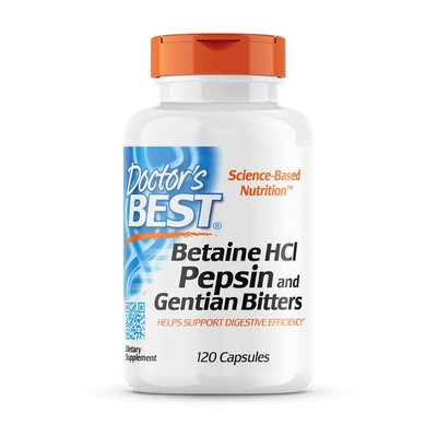 Betaine HCL Pepsin and Gentian Bitters (120 caps) 000020539 фото