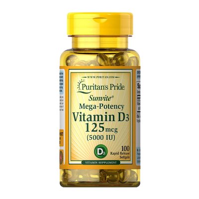 Vitamin D3 125 mcg (100 softgels) 000012154 фото