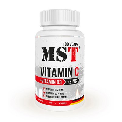 Vitamin C 500 mg + Vitamin D3 + Zinc (100 vcaps) 000020698 фото