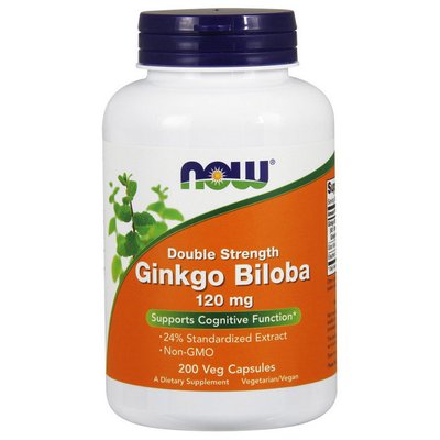 Ginkgo Biloba 120 mg Double Strength (200 veg caps) 000008823 фото